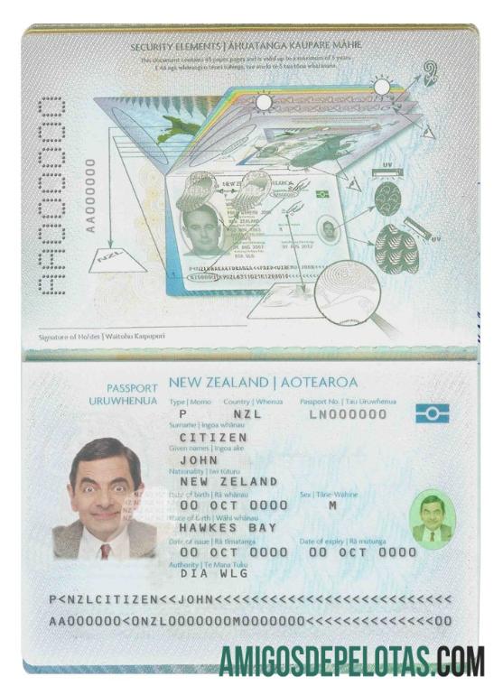 Passaporte da Nova Zelândia (2005 – presente) modelo